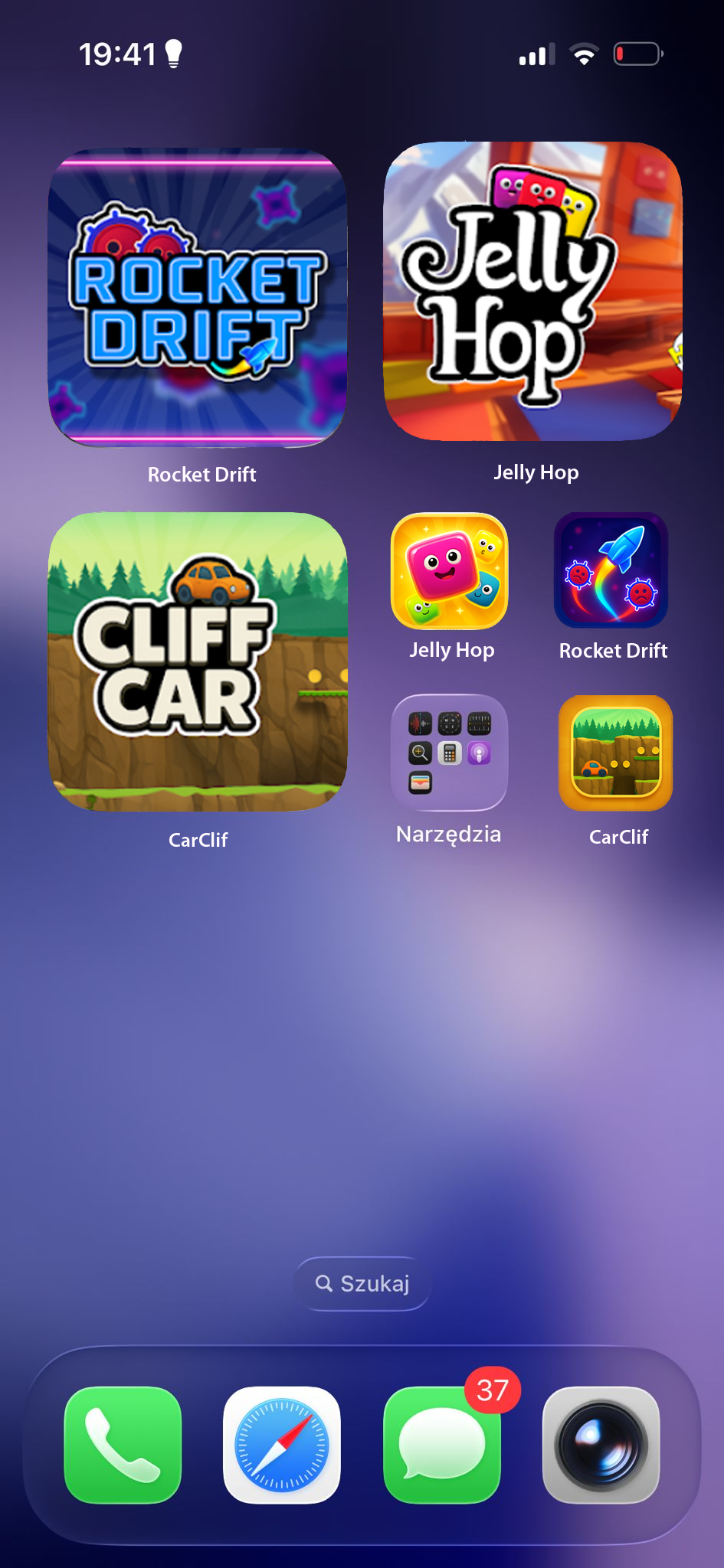 Home Screen podgląd na telefonie